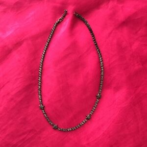 Elegant Black CZ Star Tennis Necklace! Oomiay Sold Out *Brand New!*